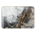 Black And Gold Marble Storm  Toxin-Free Bath Mat