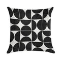 Mid-Century Modern Pattern No.3 - Black And White Concrete Soft Gift Ready Throw Pillow