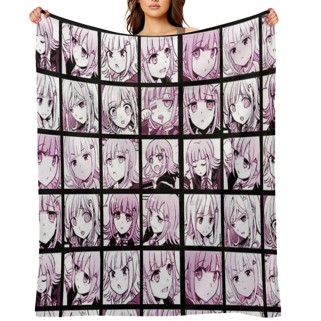 Chiaki Manga Collection (Colored) Travel-friendly Throw Blanket