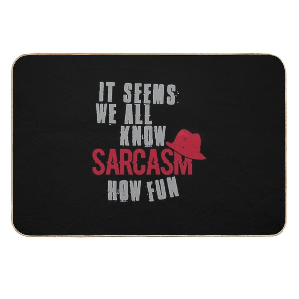Quote And Red Hat  Easy Maintenance Bath Mat