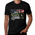 Vintage Proud Army Dad Camo With American Gift  Wrinkle-resistant T-Shirt