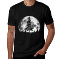Retro Full Moon  Minimalist Pine Tree Vintage Graphic  Wrinkle-resistant T-Shirt