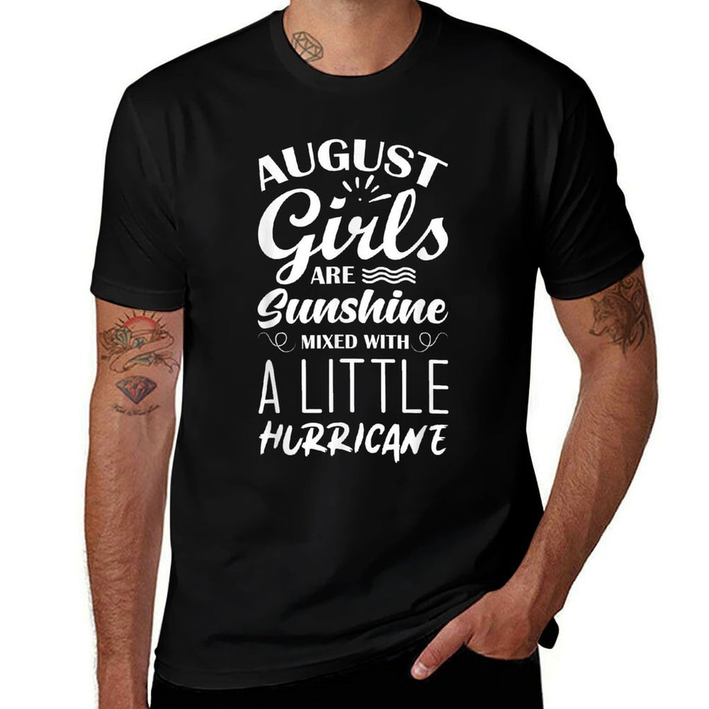 August Birthday Girls Are Sunshine  Polyester Blend T-Shirt