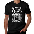 August Birthday Girls Are Sunshine  Polyester Blend T-Shirt