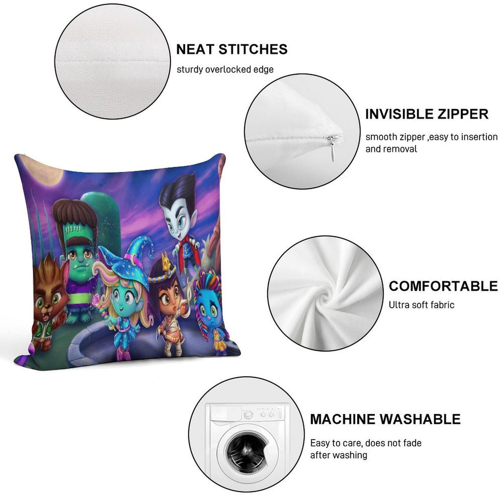 Super Monsters Soft Reinforced Edging Throw Pillow