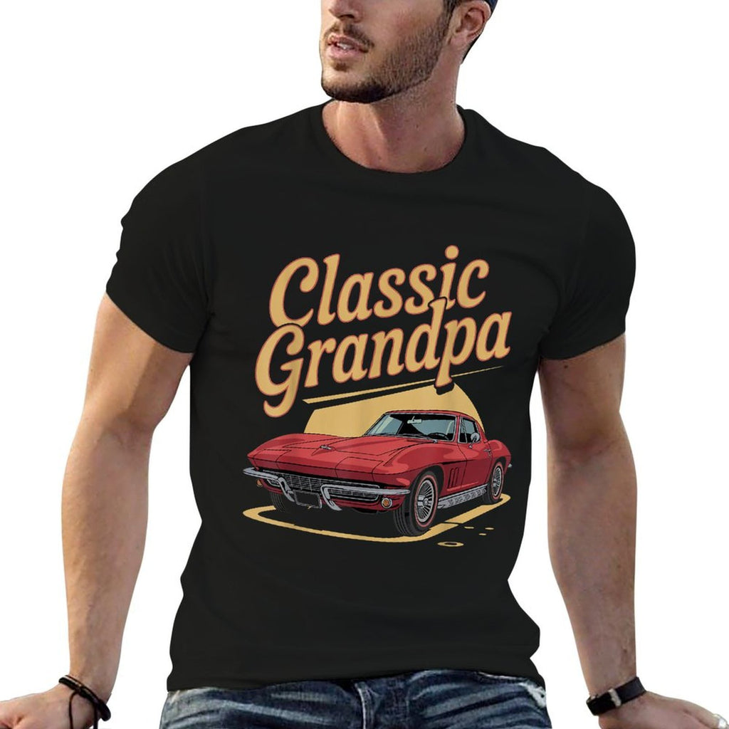 Classic Grandpa Car Enthusiast Funny Retro Auto Design Comfortable T-Shirt