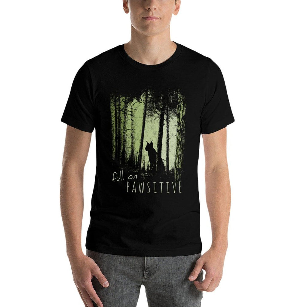 Full On Pawsitive! Lynx Wildcat Bobcat In Twilight Forest  Soft T-Shirt