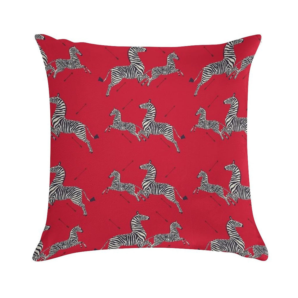 Scalamandré Zebra (red)  The Royal Tenenbaums Soft Ultra-Soft Texture Throw Pillow