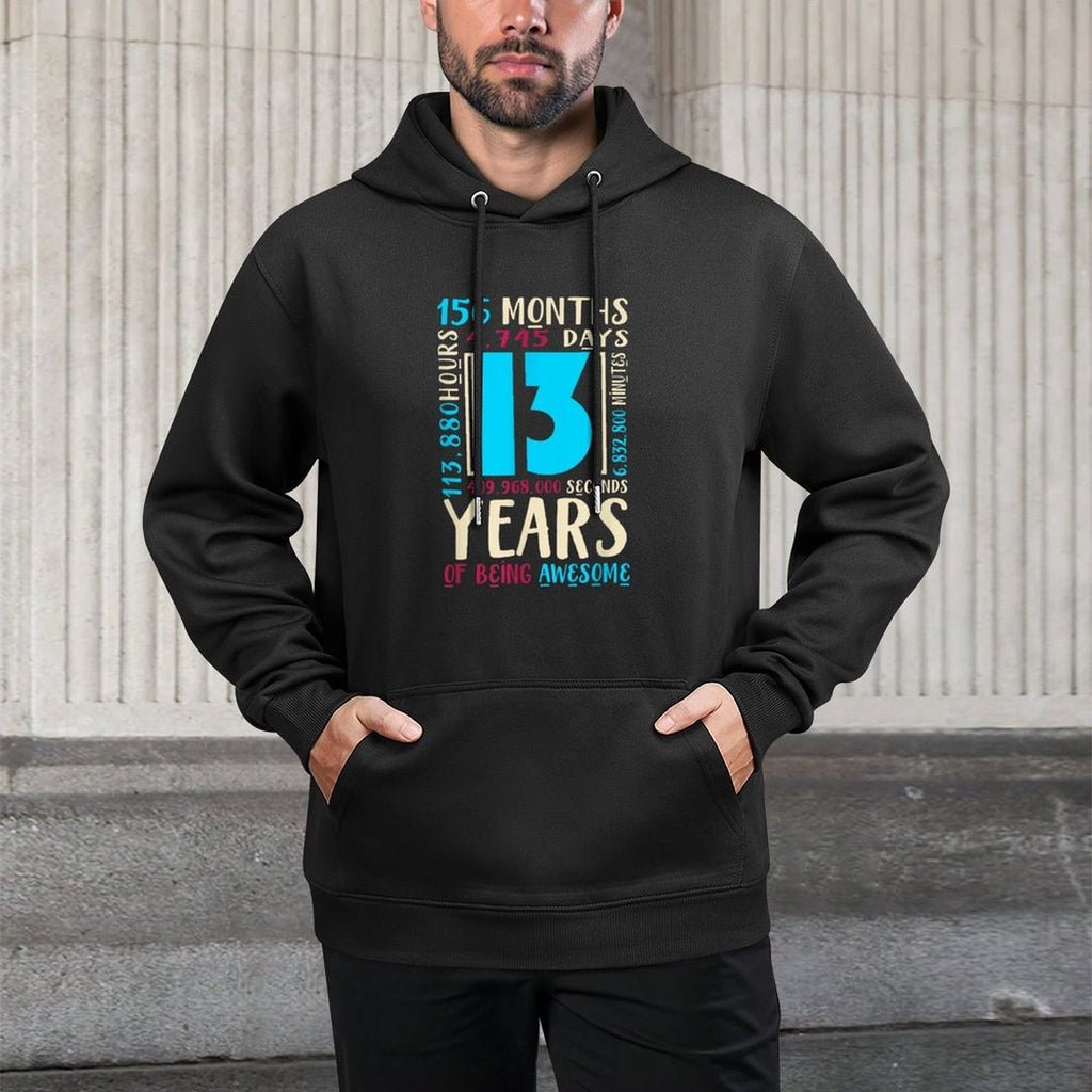 13th Birthday for Kids Gift Age 13 Year Old Boys Girls Relaxed Fit Hoodie