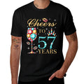 Cheers To 57 Years, 57 Years Old Women, 57 Birthday Cute  Eco-friendly Material T-Shirt