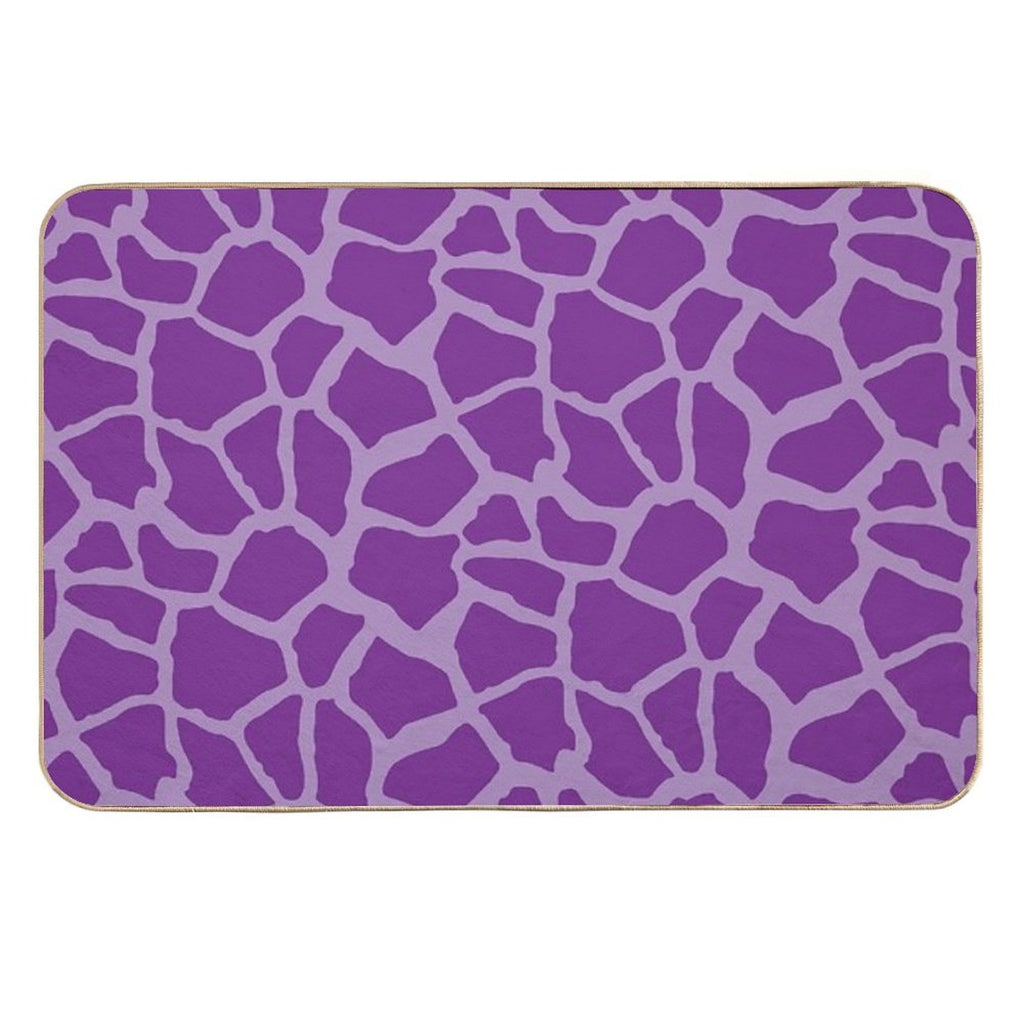 Giraffe Print Bright Purple  Multi-Purpose Bath Mat