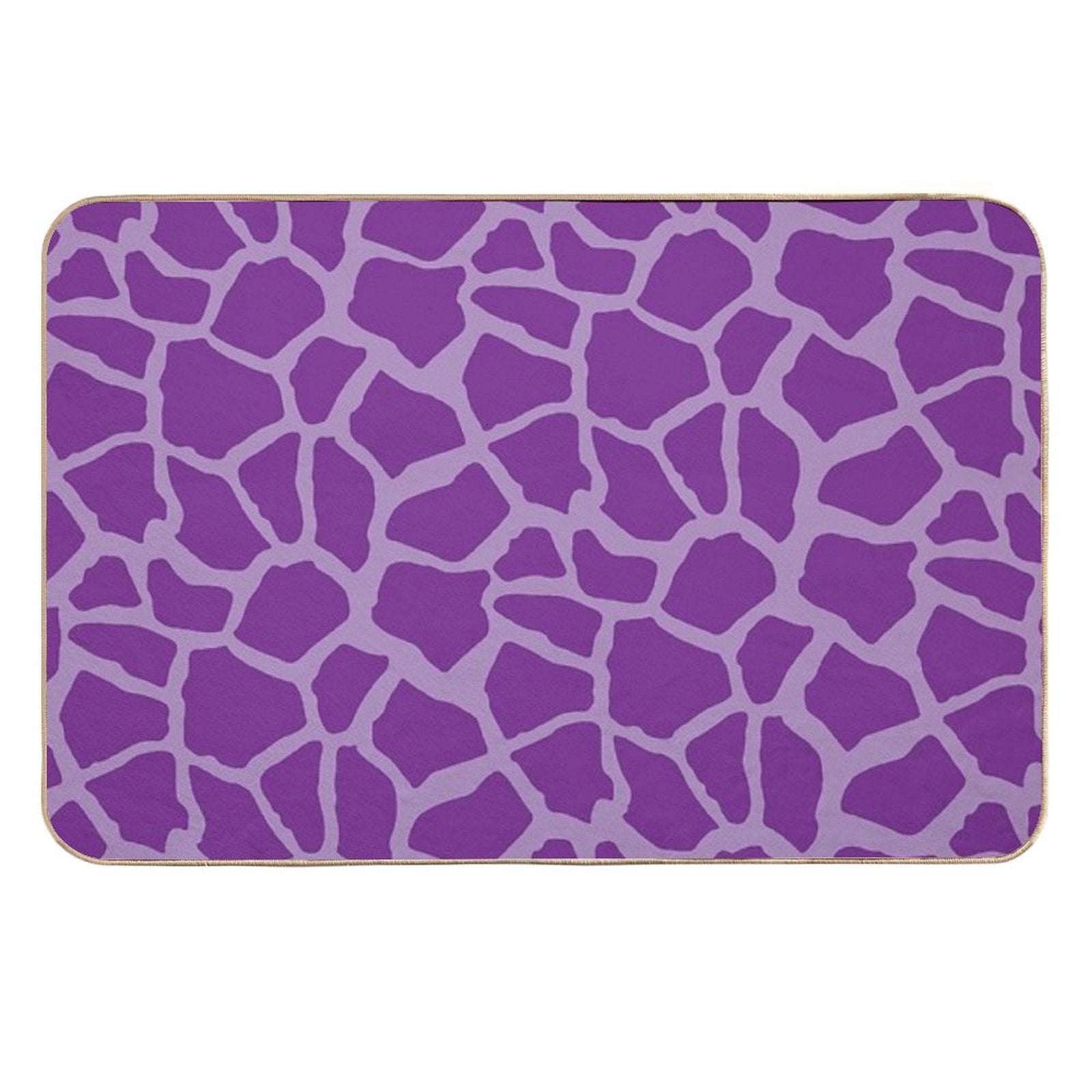 Giraffe Print Bright Purple  Multi-Purpose Bath Mat