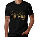 Hello 32nd Birthday Hello 32 Years Old Est 1993 Born In 1993  Moisture-wicking T-Shirt