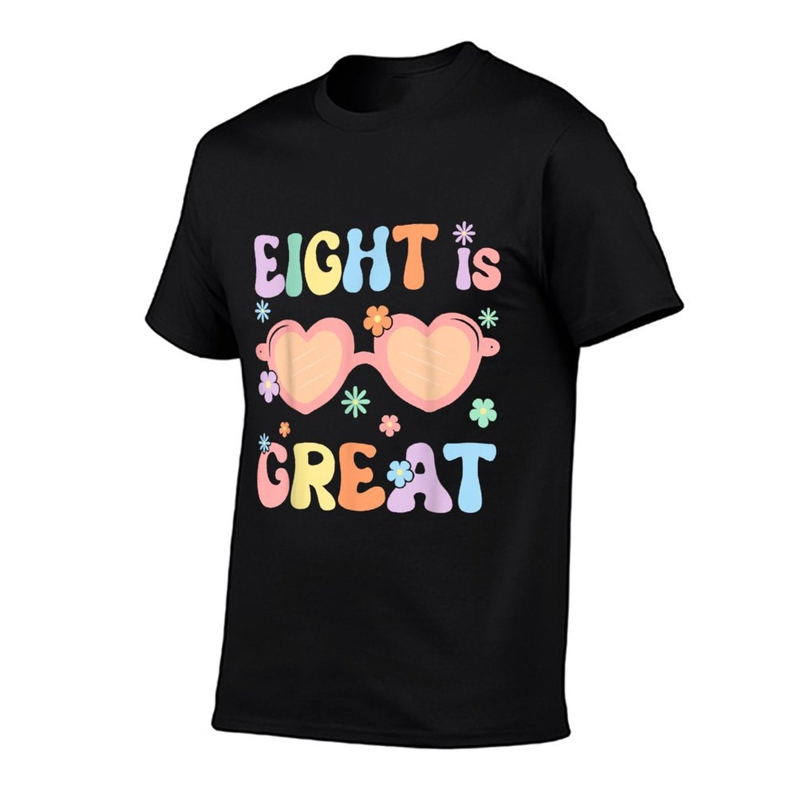Groovy Eight Party 8 Is Great 8th Birthday 8 Years Old Girls  Slim-fit Cut T-Shirt