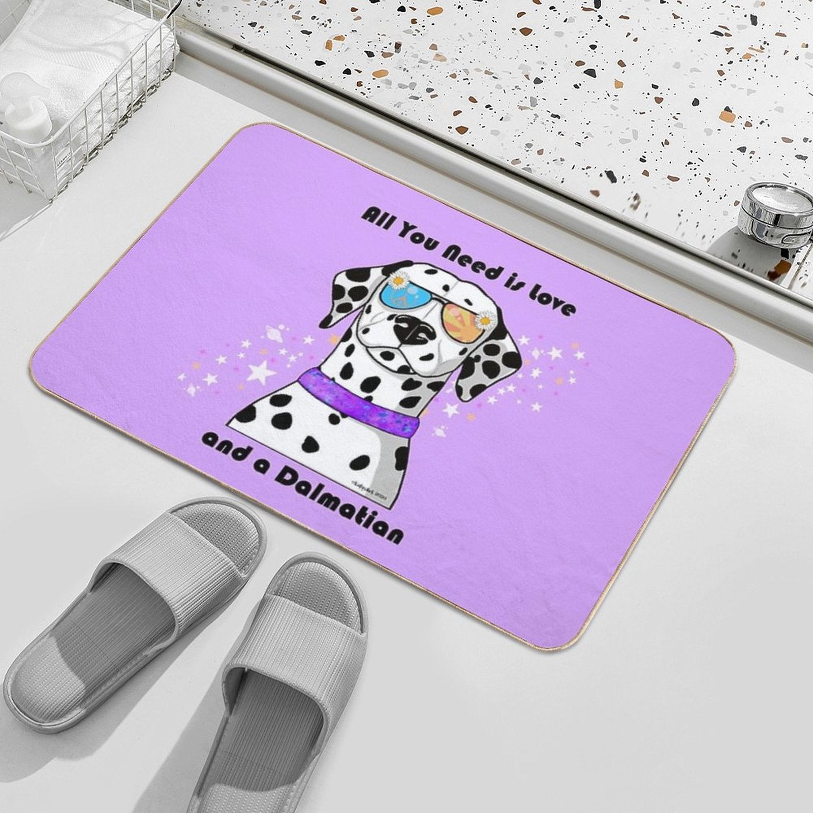 All You Need Is Love And A Dalmatian  Toxin-Free Bath Mat