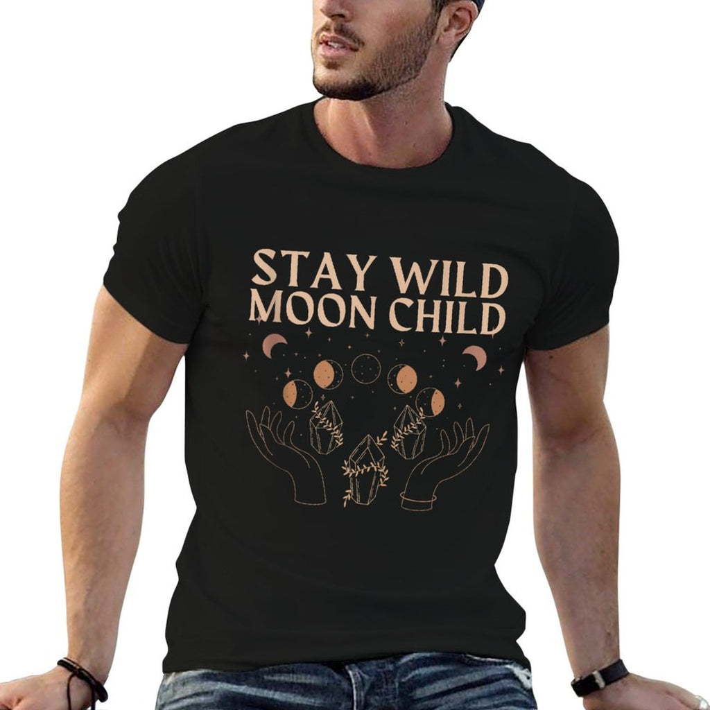 Tarot Card Aesthetic Witchy Celestial Stay Wild Moon Child  Affordable Price T-Shirt