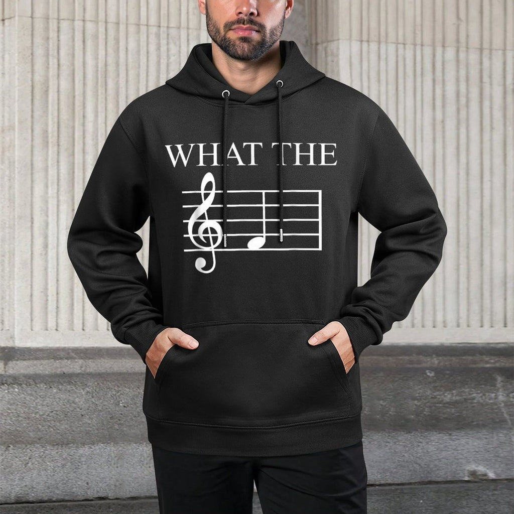 What The F Music Note Medium-Weight Fabric Hoodie