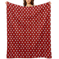 Red with Stars Plush Throw Blanket