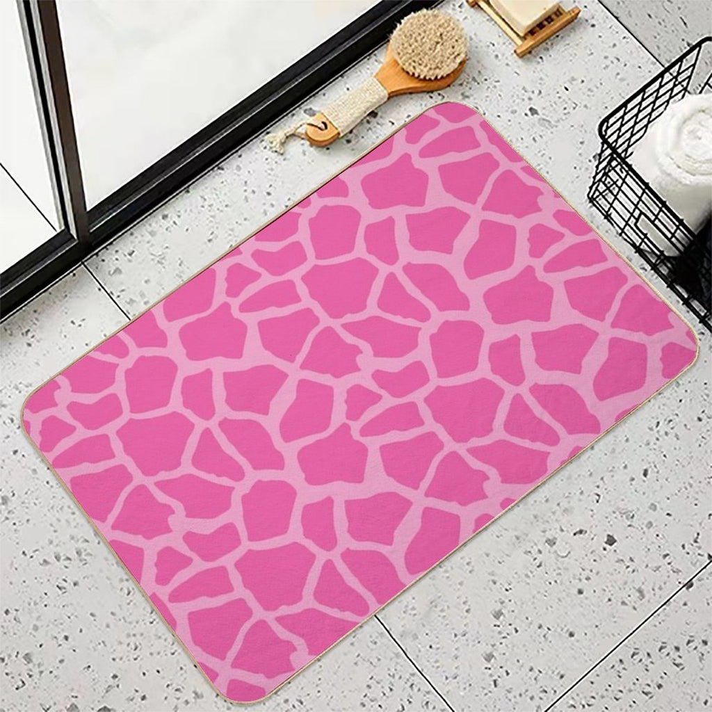 Giraffe Print Hot Pink  Versatile Bath Mat