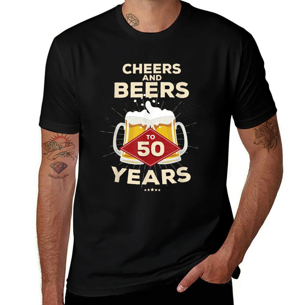 Cheers And Beers to 50 Birthday - 50th BDay Gift  Stretchy T-Shirt