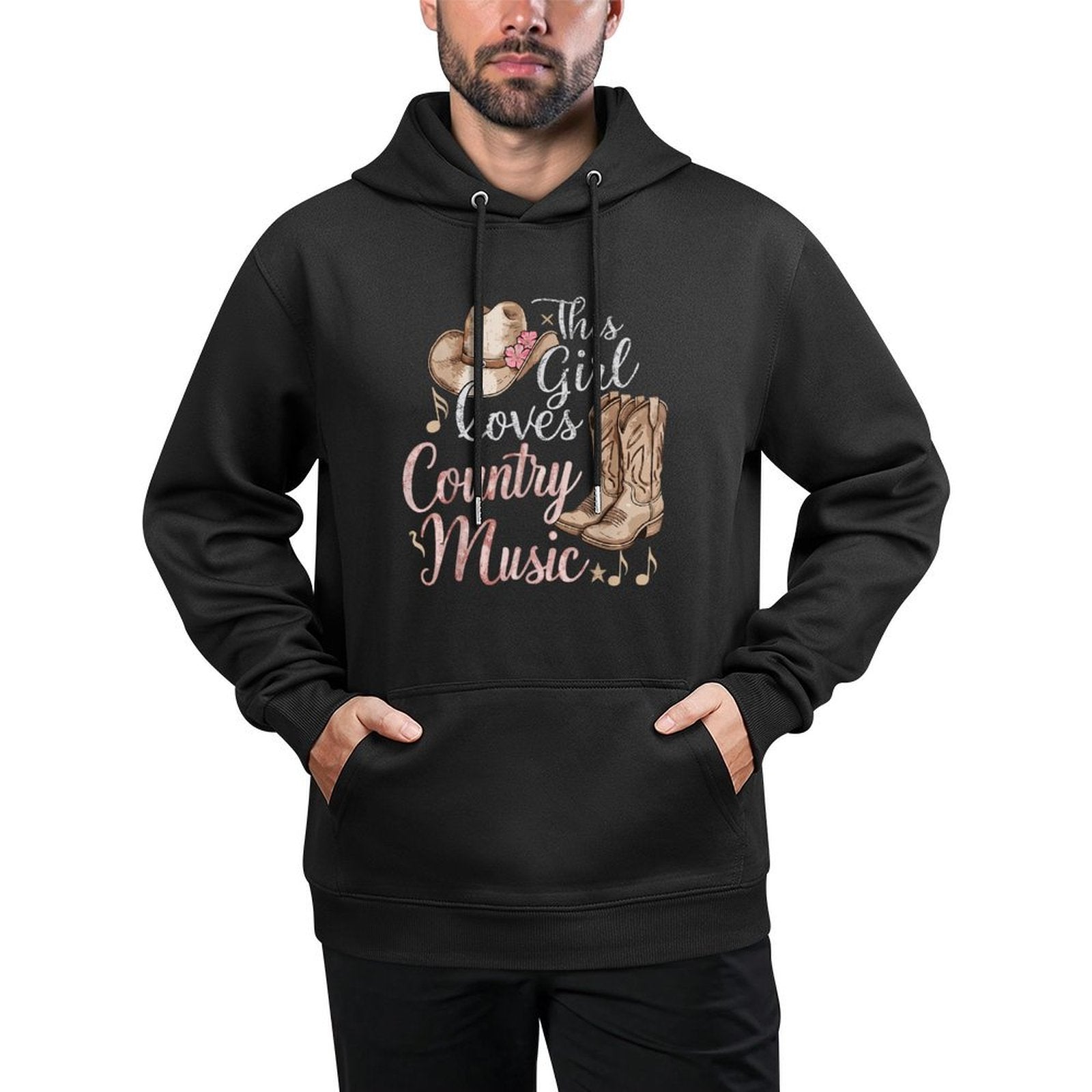 This Girl Loves Country Music Pilling-Resistant Hoodie