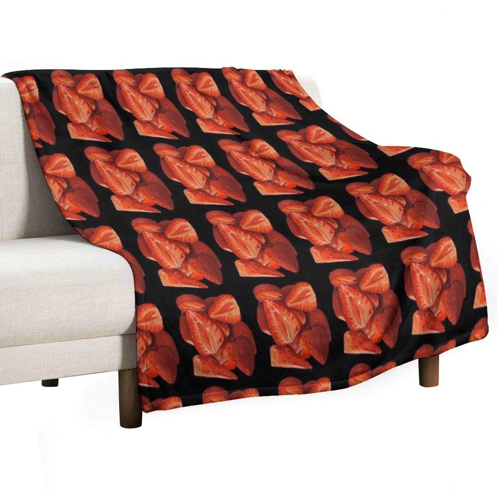 Juicy Strawberries Compact Throw Blanket
