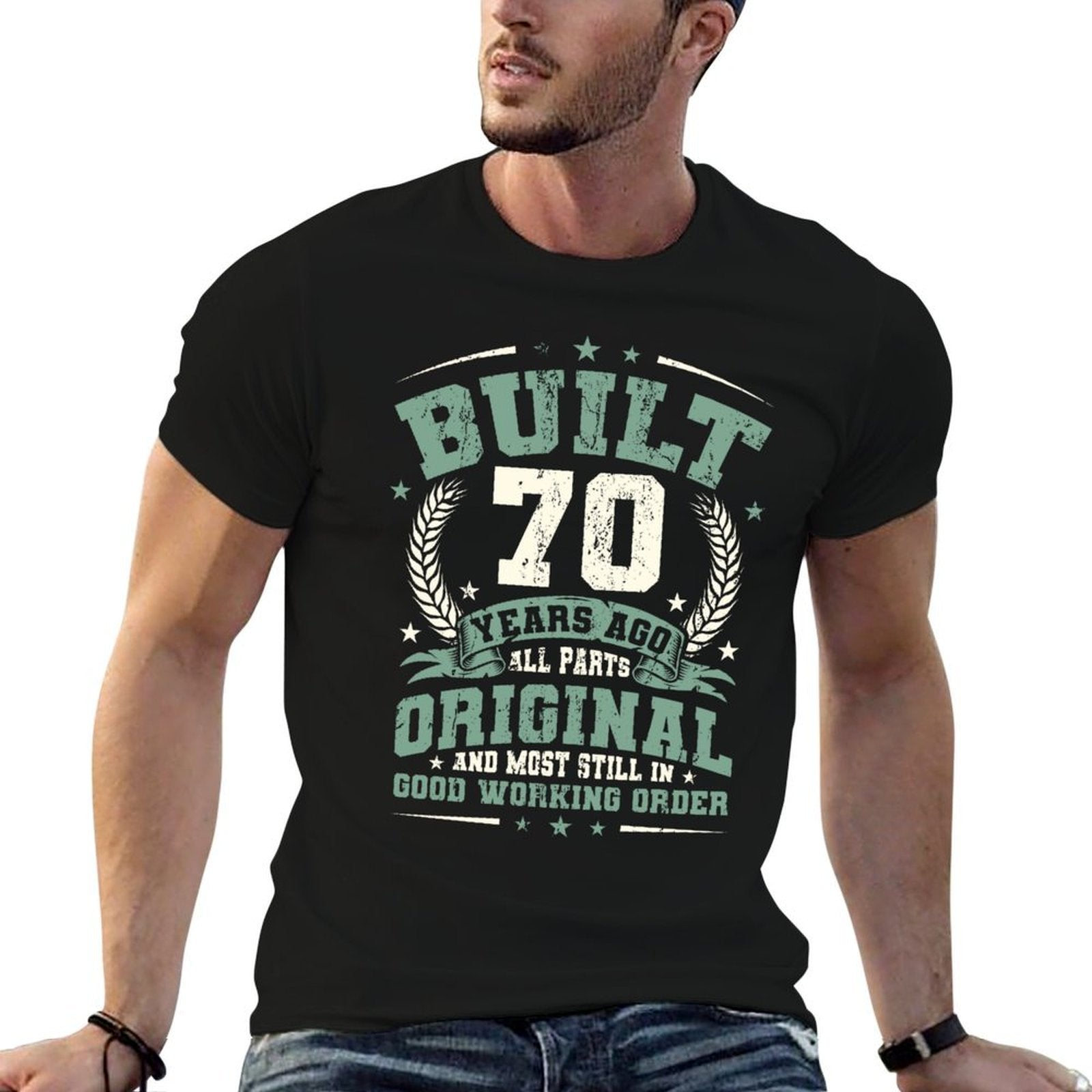 Built 70 Years Ago All Parts Original 70th Birthday  Lightweight T-Shirt