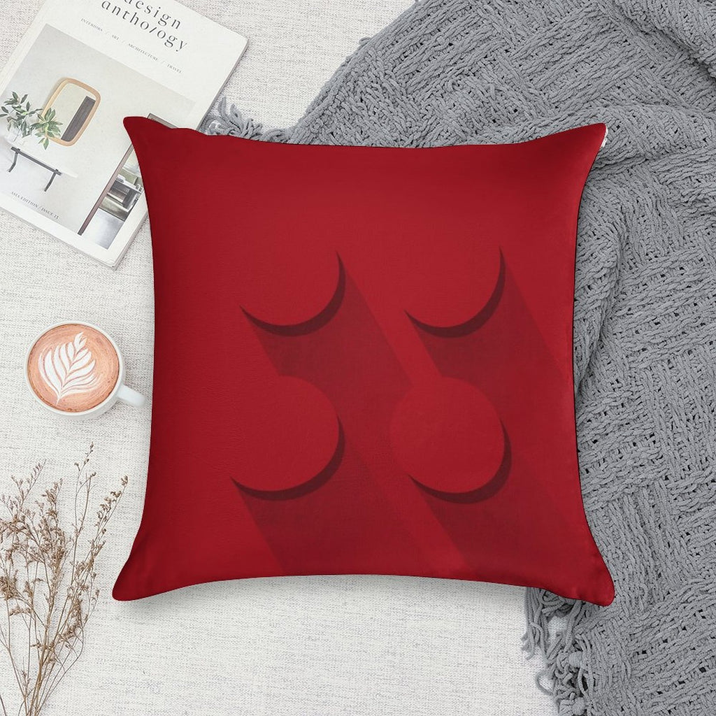 Red Brick Soft Durable Construction Throw Pillow