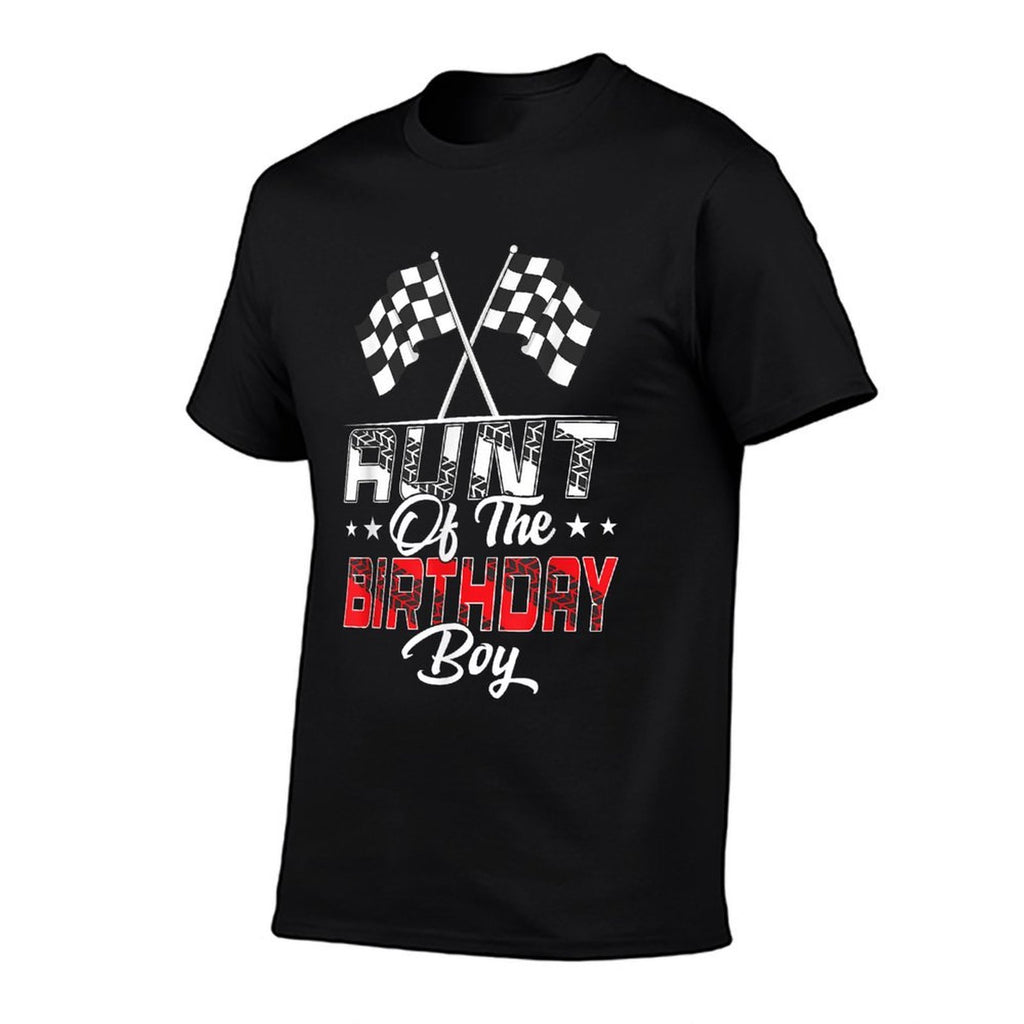 Race Car Aunt Of The Birthday Boy Racing Family Pit Crew  Heathered Texture T-Shirt