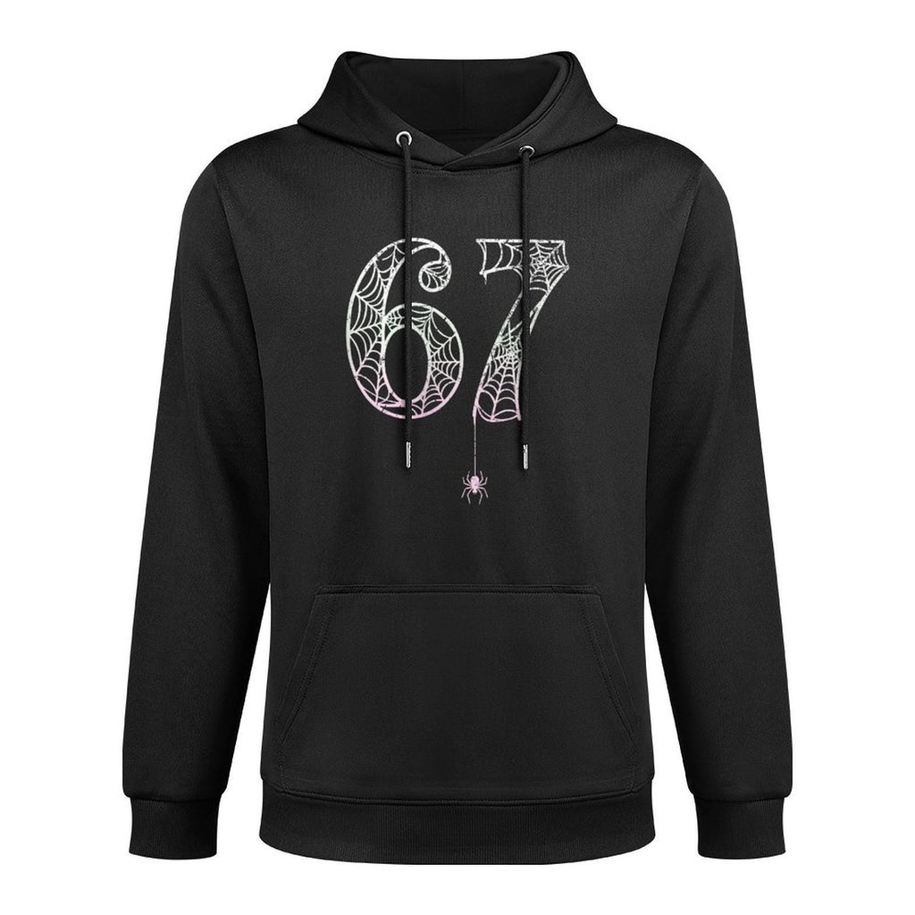 Womens Six Seven 6 7 Meme Spooky Spider Halloween Versatile Streetwear Hoodie