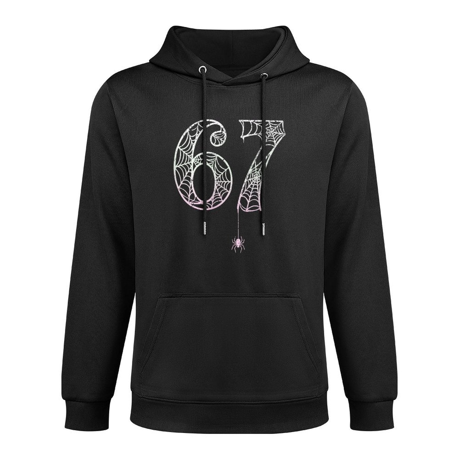 Womens Six Seven 6 7 Meme Spooky Spider Halloween Versatile Streetwear Hoodie