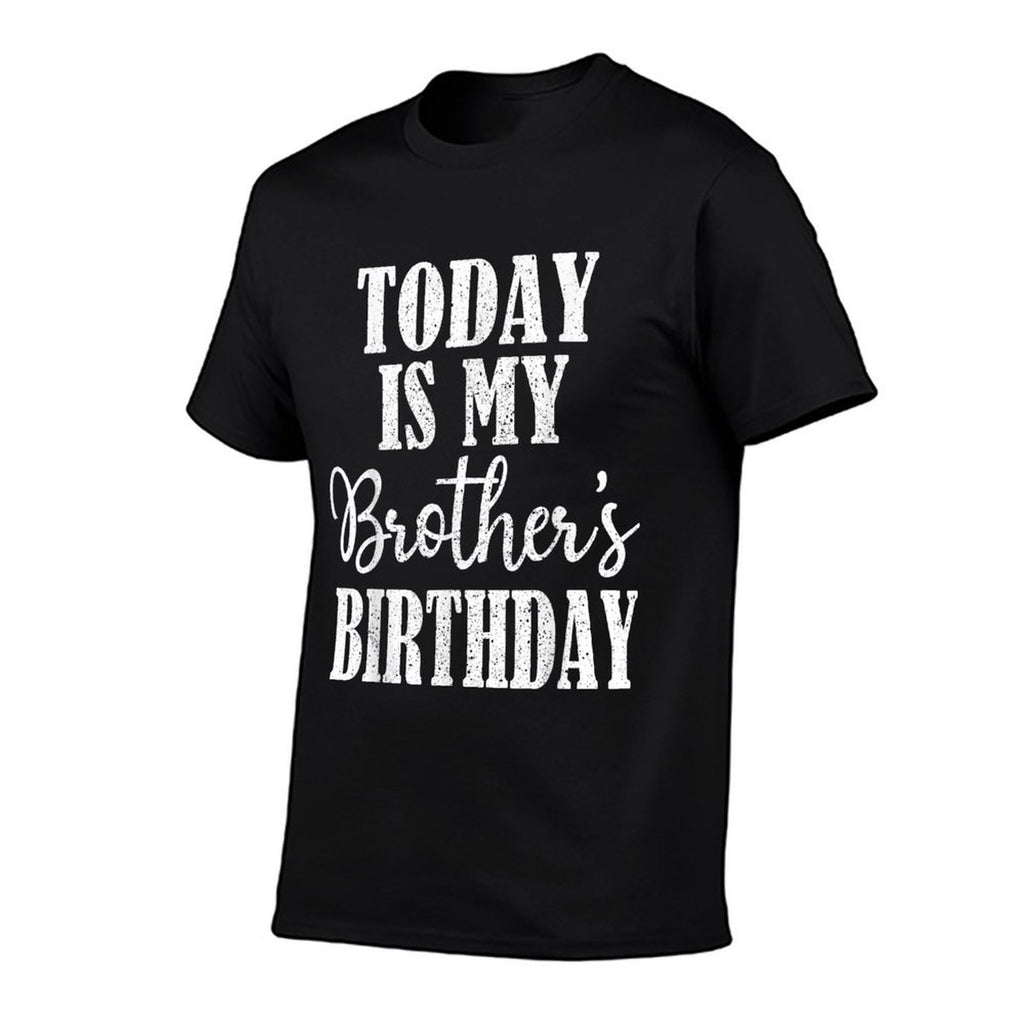Today Is My Brother's Birthday Party Birthday Squad Family  Ribbed Collar T-Shirt