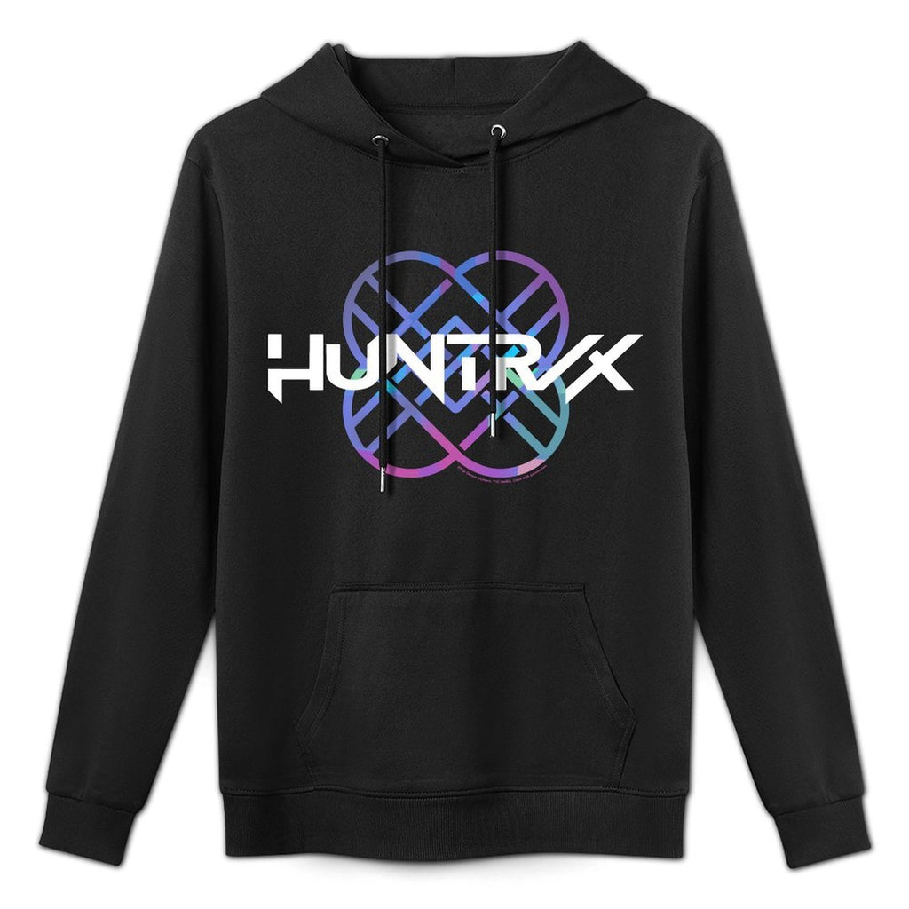 Kpop Demon Hunters Huntrx Gradient Color Band Logo Adjustable Hood Hoodie