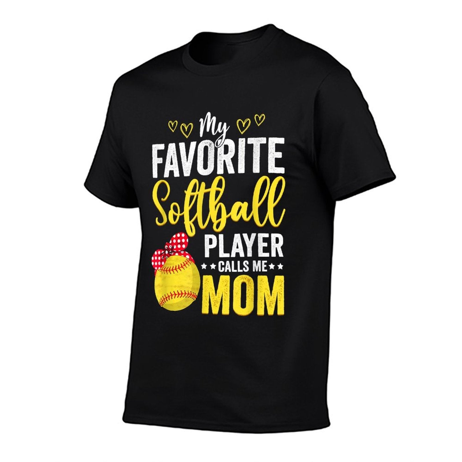 My Favorite Softball Player Calls Me Mom Softball Lover  Oversized Silhouette T-Shirt