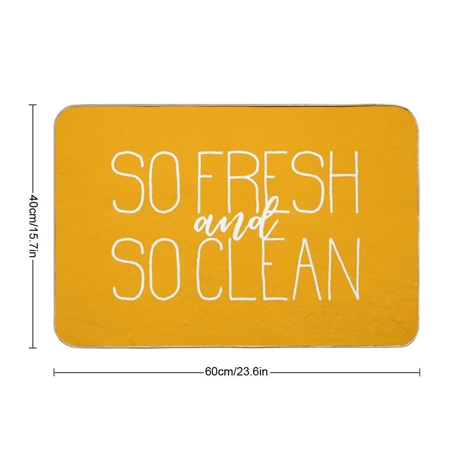So Fresh And So Clean Yellow  Odorless Bath Mat