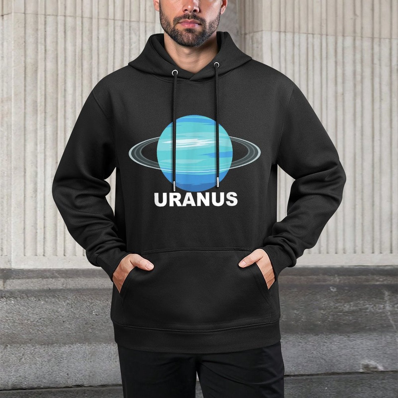 Solar System Group Costumes - Giant Planet Uranus Costume Colorfast Hoodie