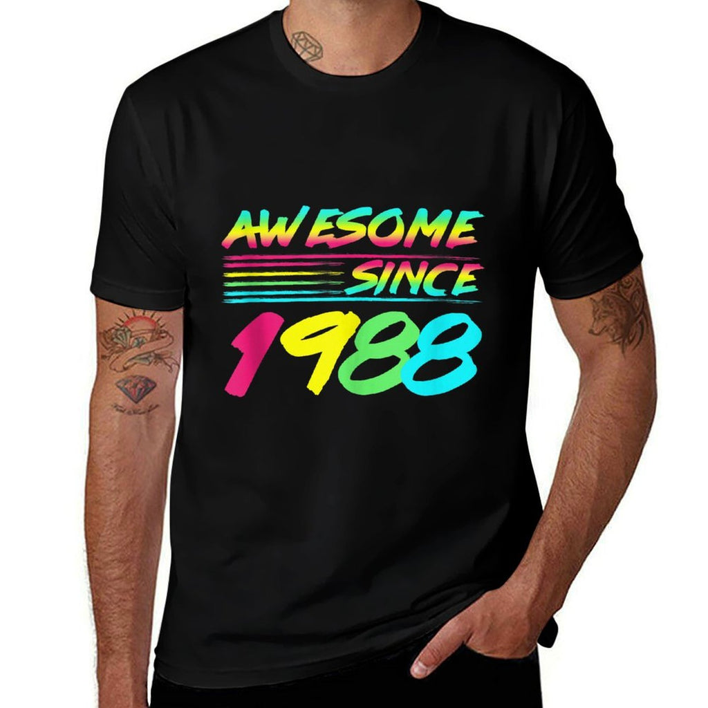 Awesome Since 1988 80s Retro 35th Birthday  Wrinkle-resistant T-Shirt