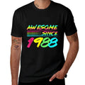 Awesome Since 1988 80s Retro 35th Birthday  Wrinkle-resistant T-Shirt