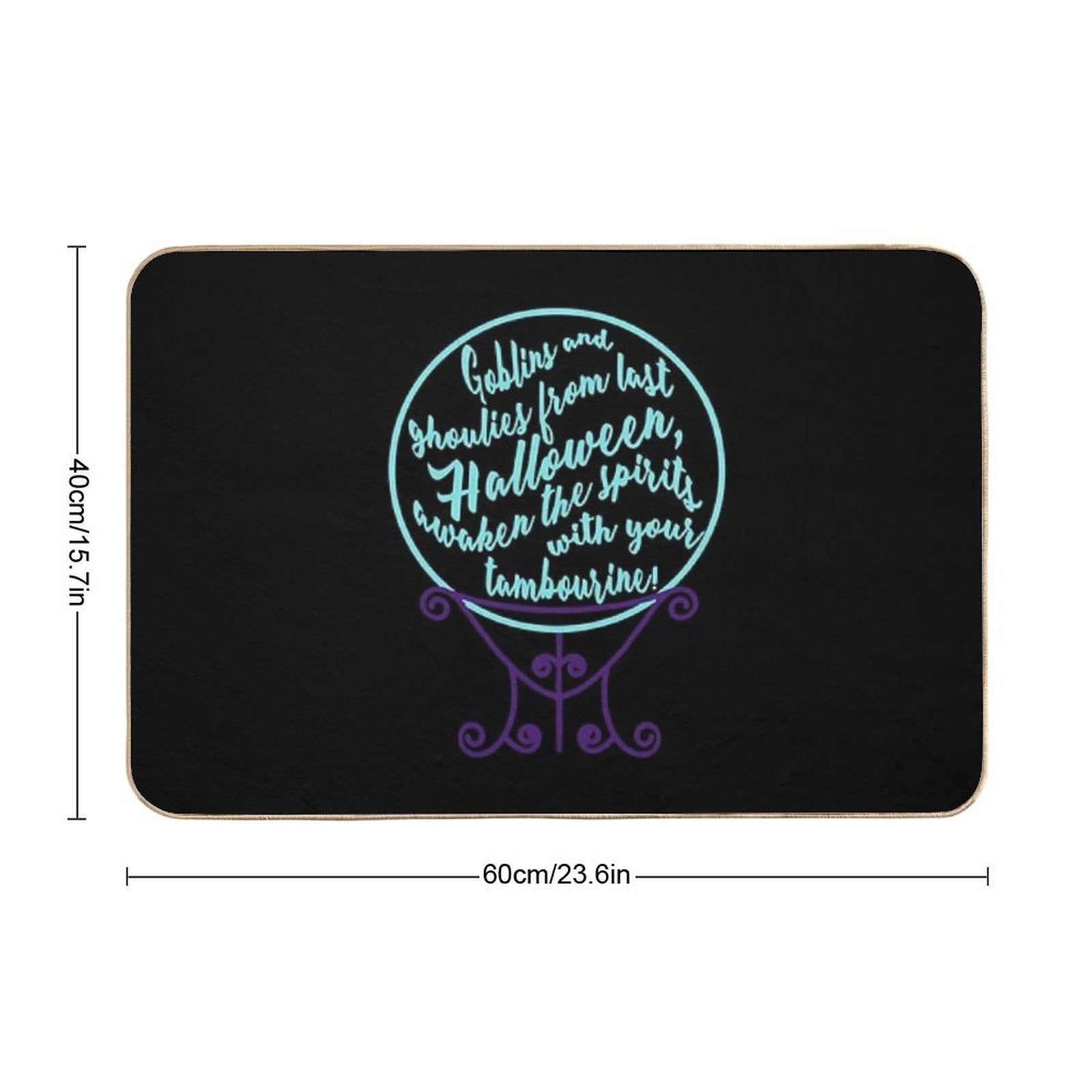 Madame Leota Inspired Crystal Ball Version 2  Non-Slip Bath Mat