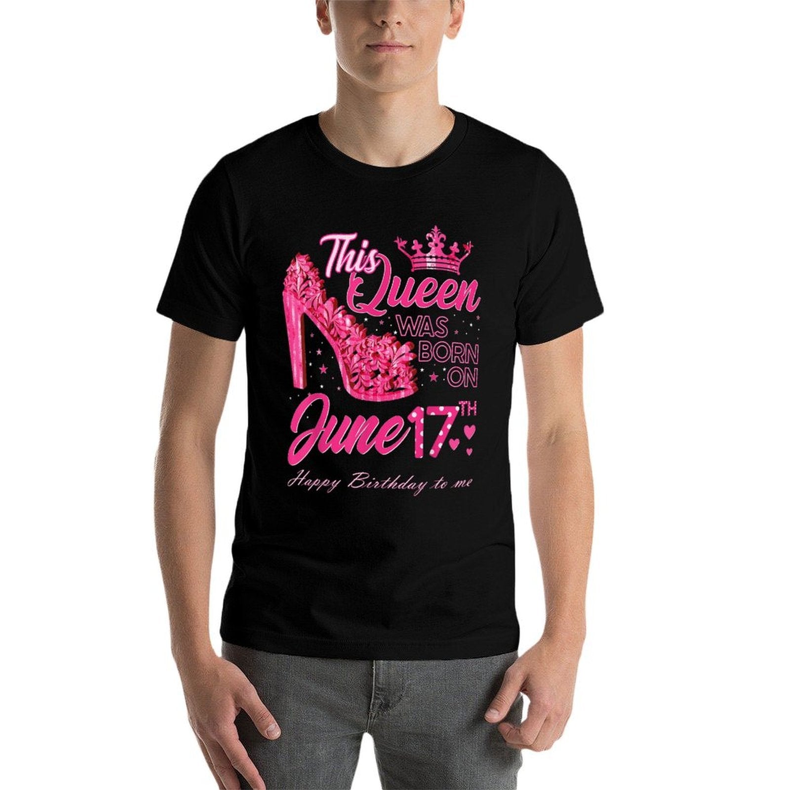 This Queen Was Born on June 17 High Heels June 17th Birthday  Relaxed-fit T-Shirt