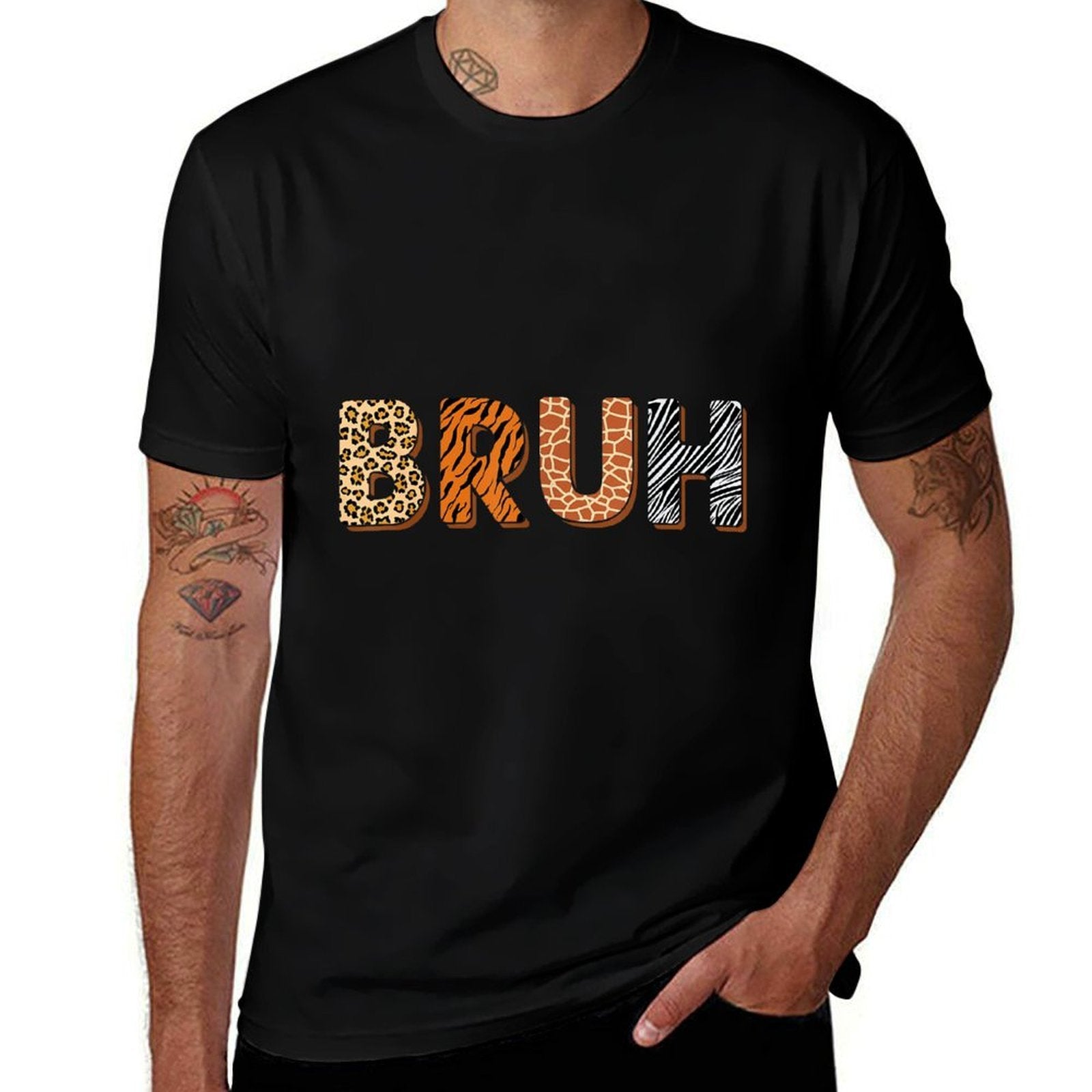 Safari Bruh Zookeeper Funny Animals Wildlife Boys Kids Girls  Slim-fit Cut T-Shirt