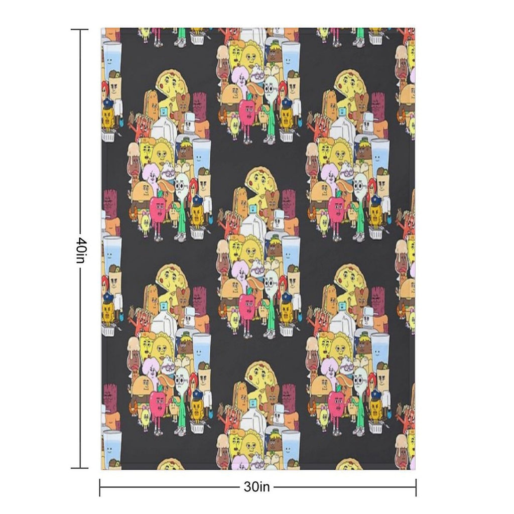 The Apple And Onion Gang Wrinkle-free Throw Blanket
