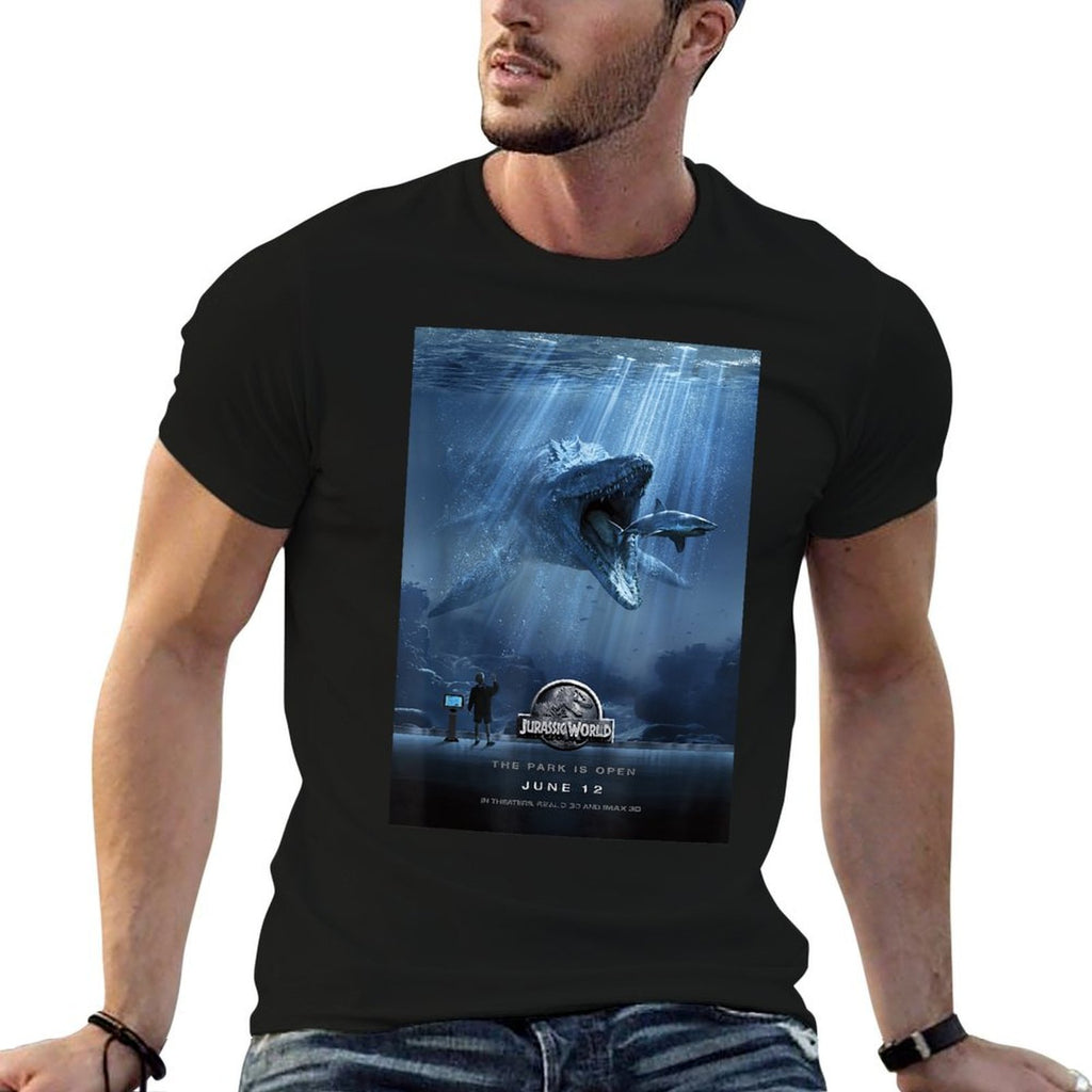 Jurassic World Mosasaurus Movie Poster Graphic  Durable T-Shirt