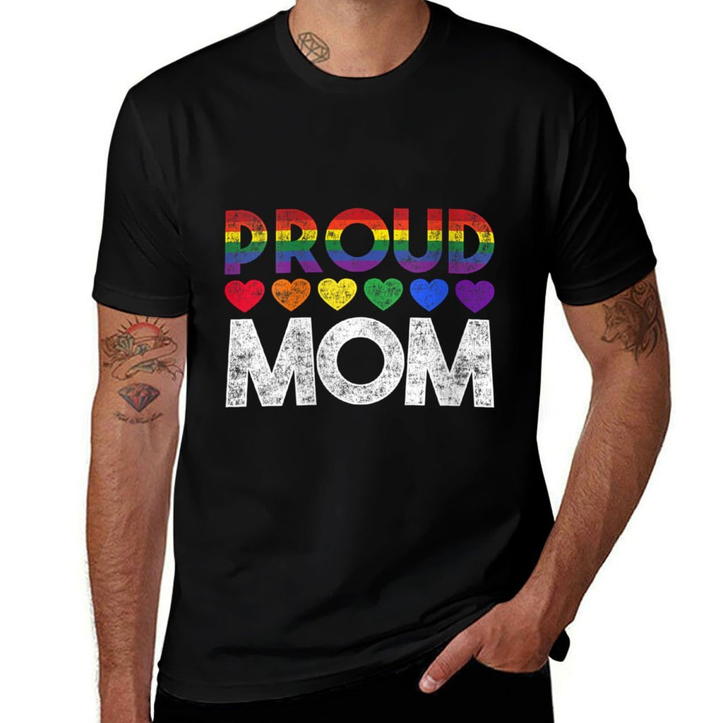 Womens Proud Mom LGBT  Easy-care T-Shirt