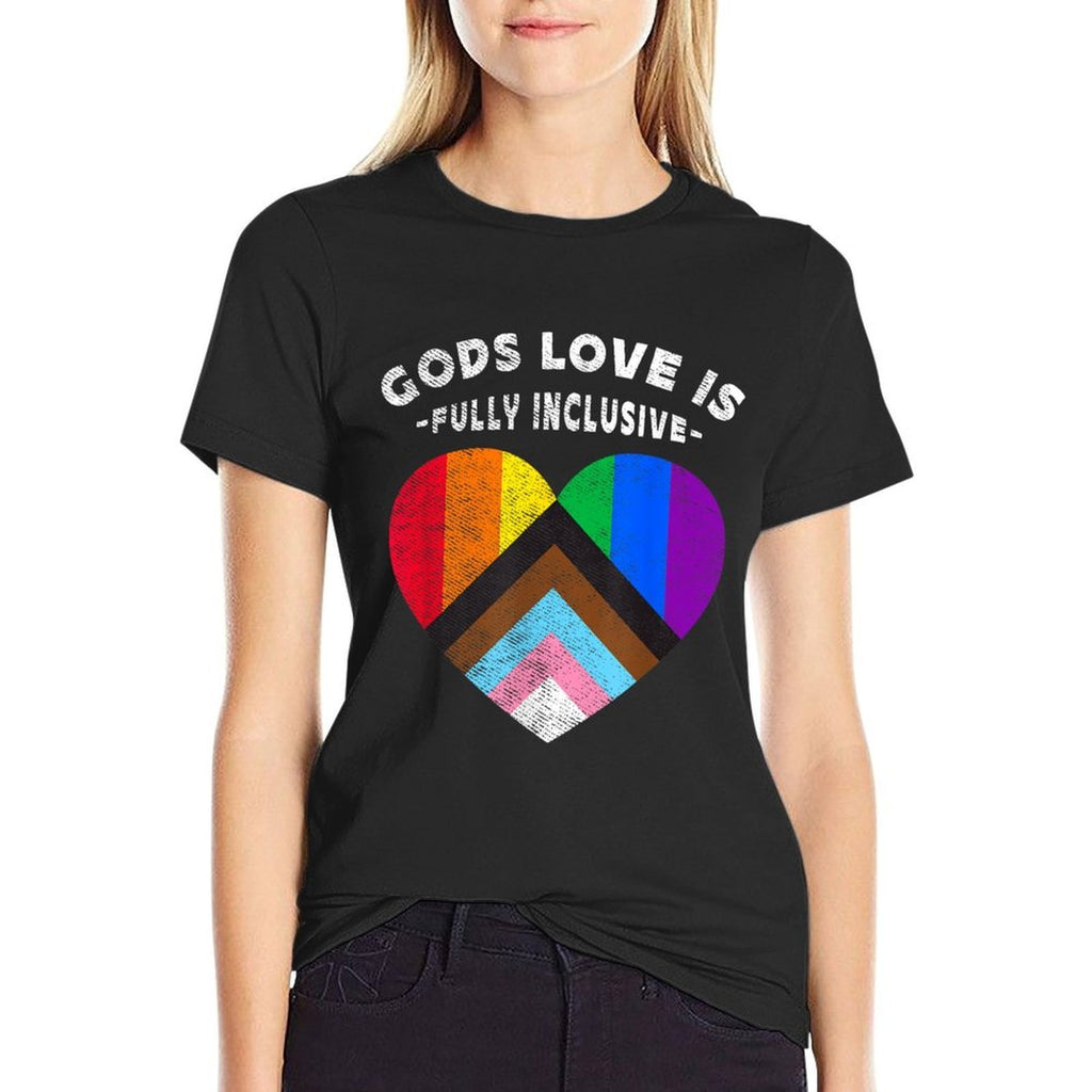 Gods Love Is Fully Inclusive Christian Gay Lesbian LGBT  Polyester Blend T-Shirt