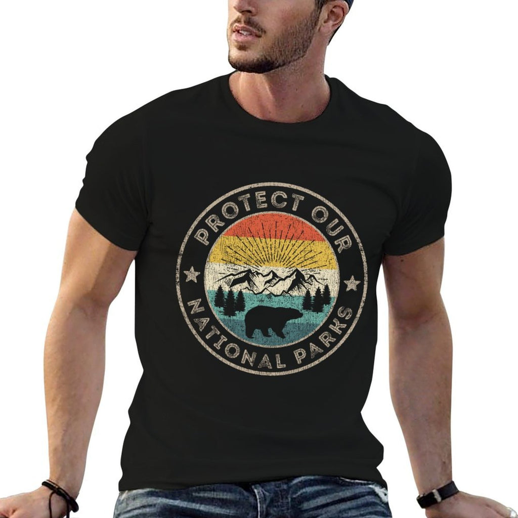 Protect Our National Parks Retro Hiking Comfortable T-Shirt