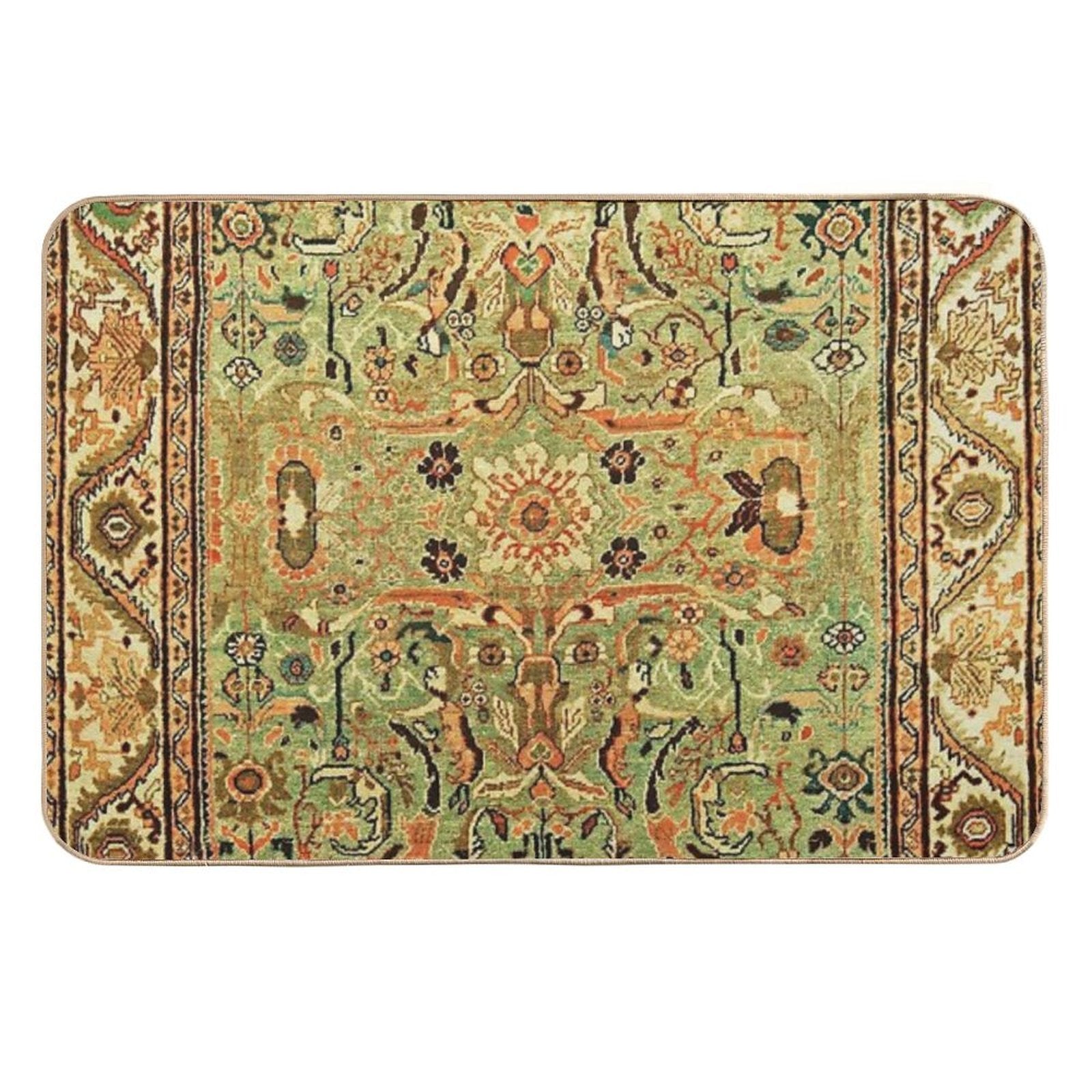 Antique Sultanabad Persian Rug Print  Long-Lasting Bath Mat