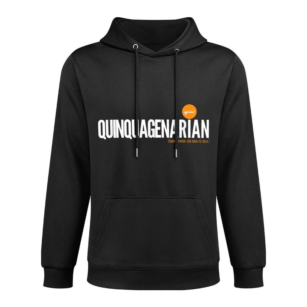 50th Birthday Gift. Official Quinquagenarian Kangaroo Pocket Hoodie