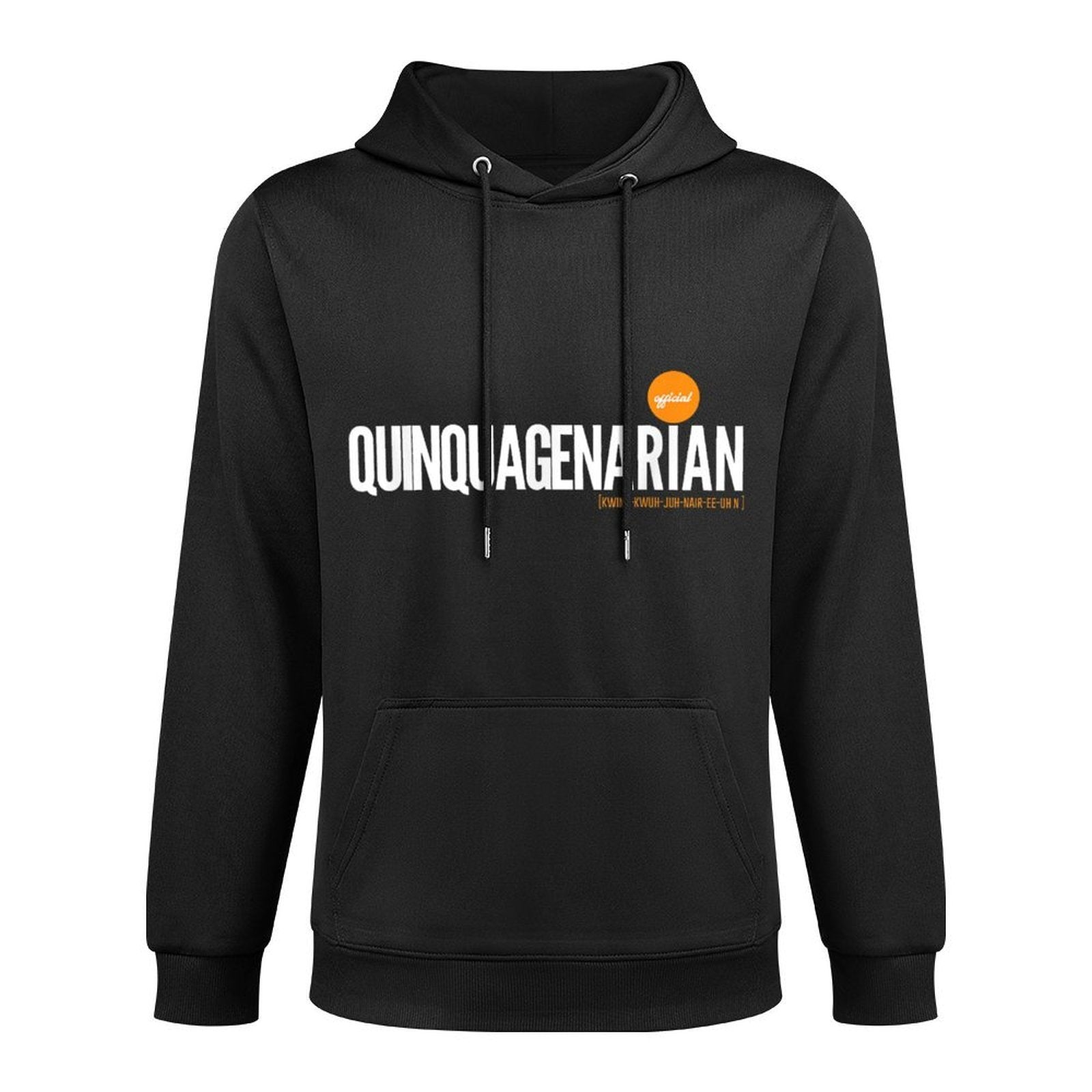 50th Birthday Gift. Official Quinquagenarian Kangaroo Pocket Hoodie