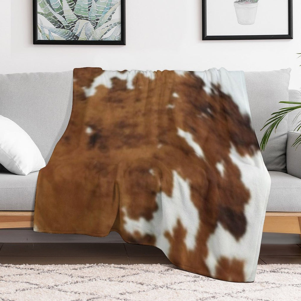 Brindle Cow Hide Comfort Throw Blanket